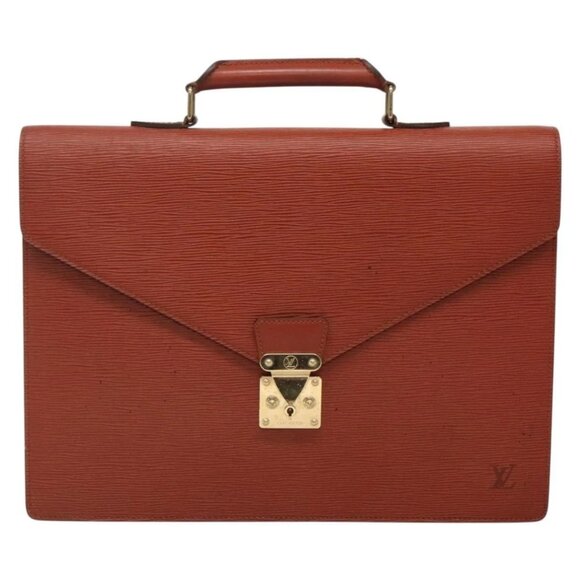 LOUIS VUITTON Epi Serviette Ambassador Business Bag Brown - Picture 1 of 15